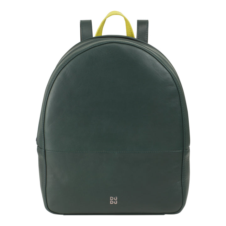 DUDU Bunter Sommerrucksack für Damen aus weichem Leder, mehrfarbiger Rucksack mit doppeltem Reißverschluss