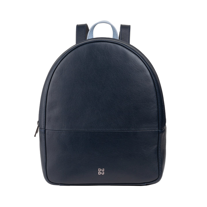 DUDU Bunter Sommerrucksack für Damen aus weichem Leder, mehrfarbiger Rucksack mit doppeltem Reißverschluss