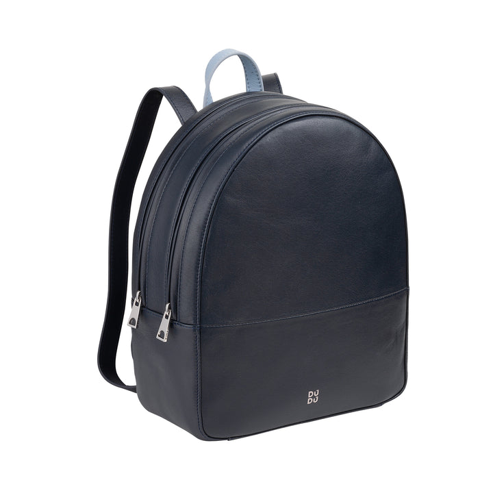 DUDU Bunter Sommerrucksack für Damen aus weichem Leder, mehrfarbiger Rucksack mit doppeltem Reißverschluss