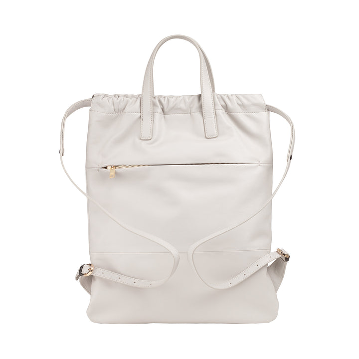 DUDU Damenrucksack aus weichem Leder, Rucksack mit Kordelzug und Magnetknopf, Doppelgriff, schlichter eleganter Rucksack