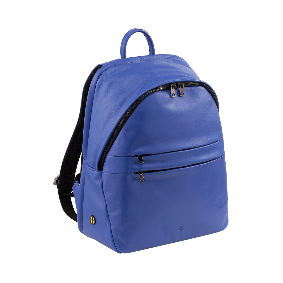 DUDU Lederrucksack für Damen und Herren, PC-Halterung bis 15,6 Zoll MacBook 16 Zoll, 20-Liter-Reiserucksack, Büro-Arbeitsrucksack mit elegantem, essentiellem Design
