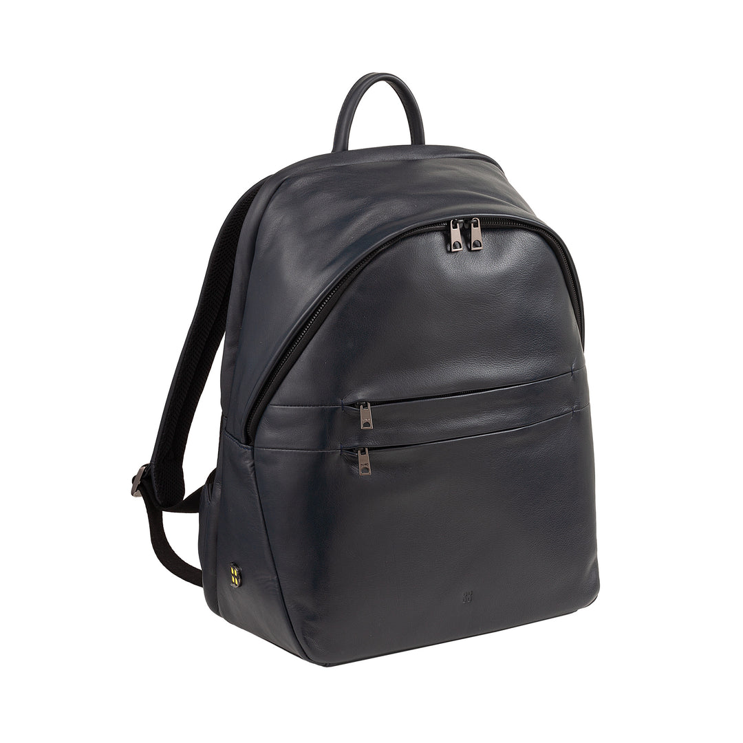 DUDU Lederrucksack für Damen und Herren, PC-Halterung bis 15,6 Zoll MacBook 16 Zoll, 20-Liter-Reiserucksack, Büro-Arbeitsrucksack mit elegantem, essentiellem Design