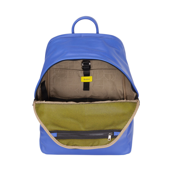 DUDU Lederrucksack für Damen und Herren, PC-Halterung bis 15,6 Zoll MacBook 16 Zoll, 20-Liter-Reiserucksack, Büro-Arbeitsrucksack mit elegantem, essentiellem Design