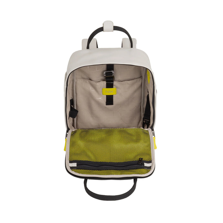 DUDU Leather Backpack for Men and Women - Elegant and Compact Unisex Casual Backpack, 6.5 Litres, with Front Pocket and Tablet Compartment, Perfect for Work, Travel and Leisure