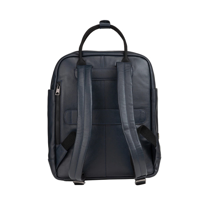 DUDU Sac à dos en cuir pour hommes et femmes - Sac à dos décontracté unisexe élégant et spacieux, 19 litres, avec poche avant et compartiment pour tablette, parfait pour le travail, les voyages et le temps libre