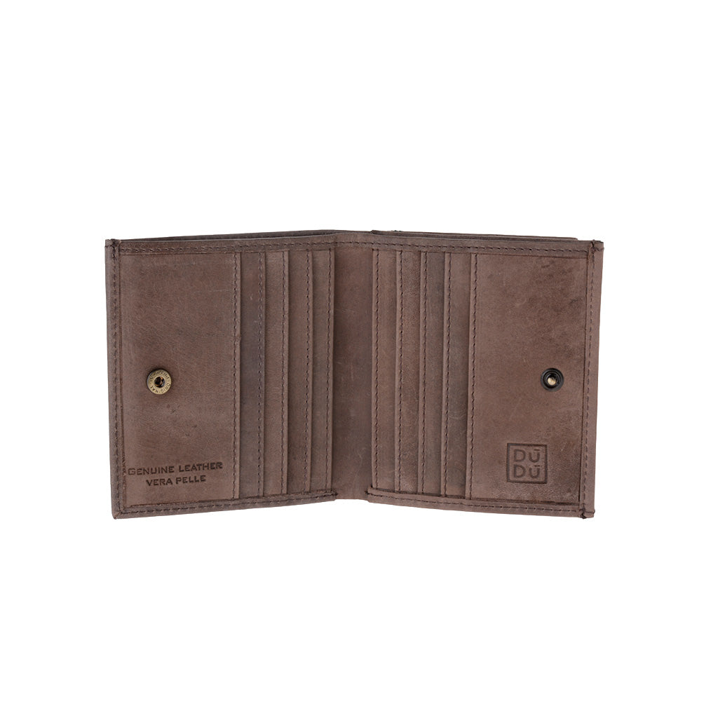 Mały portfel męski w vintage ze drzwiami DuDu