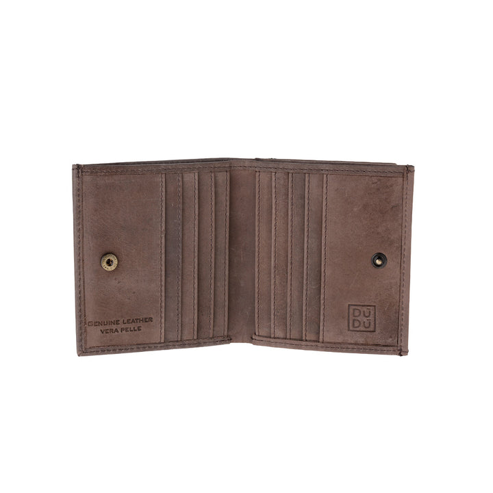 Mały portfel męski w vintage ze drzwiami DuDu