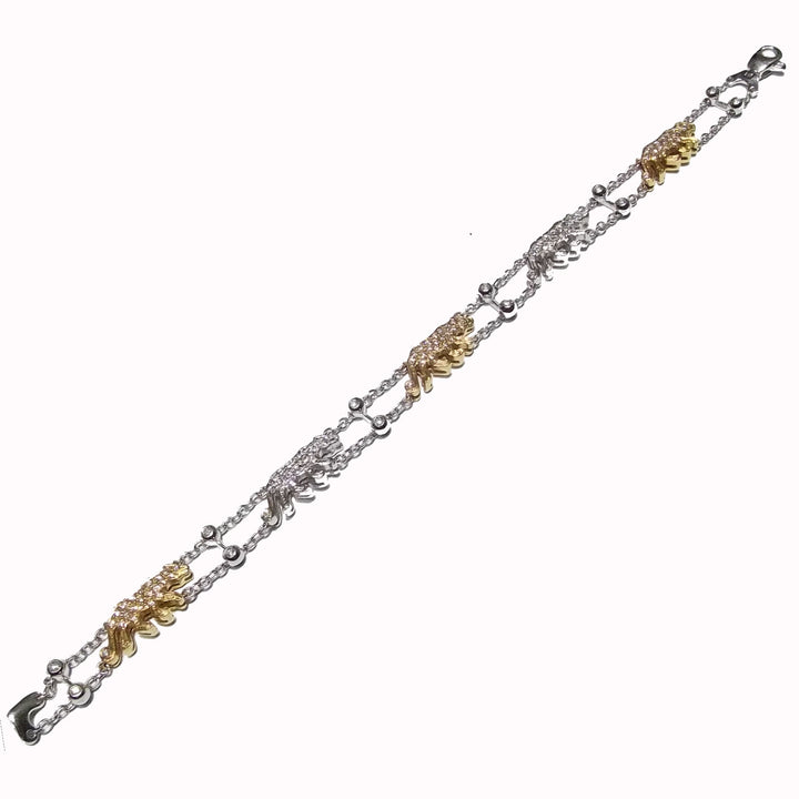 Tavern bracelet Panthers 18kt white and yellow gold diamonds 0061BR