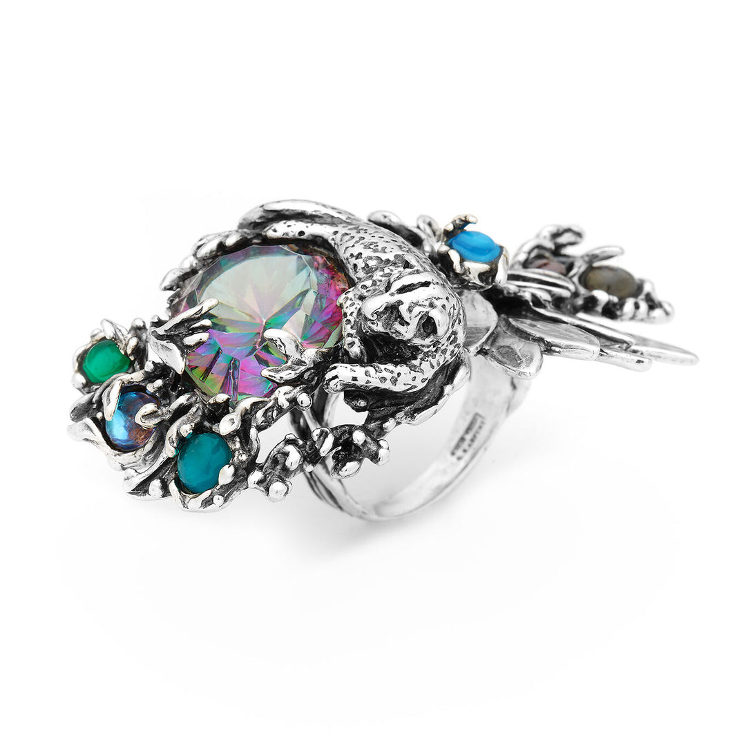Giovanni Rspini Amazonia Ring Rainbow Floral Jungle Limited Edition Silver 925 11630