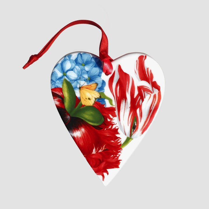 Taitù dekorace srdce emoce 8.5x10cm porcelán konec kosti Čína 12-6-22-F