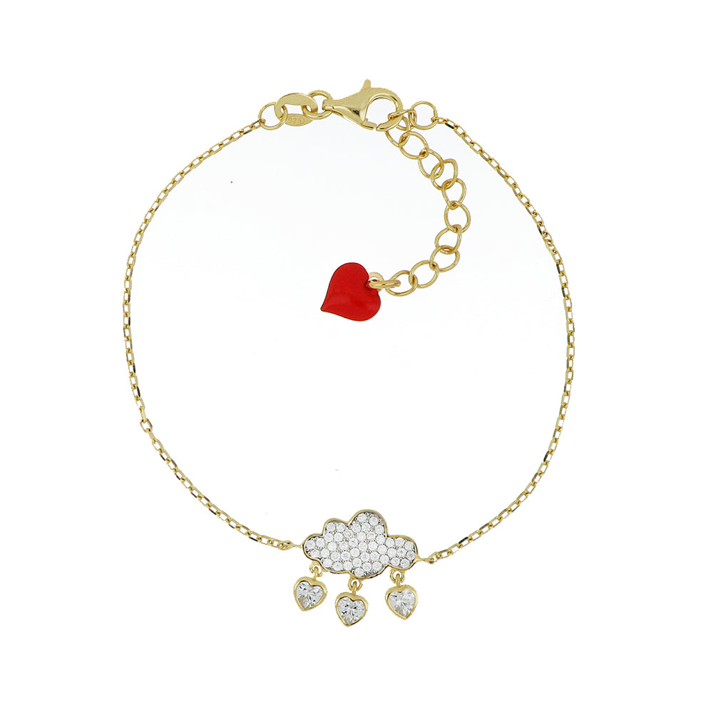 Coeurs Bracelet Milan Love Storm Galleria Collection Vittorio Emanuele Argent 925 finition PVD or jaune 24938754