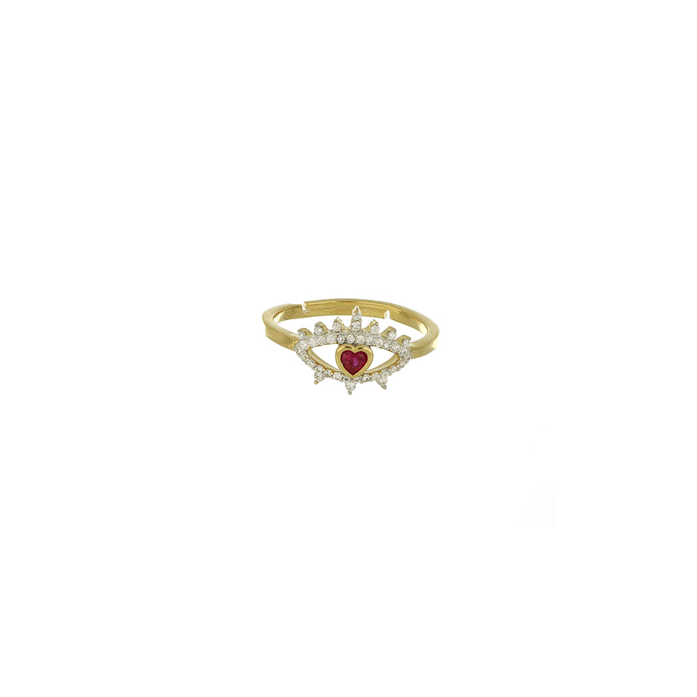 Hearts Milan ring Look at me Galleria Vittorio Emanuele Collection 925 silver finish PVD yellow gold 24939249