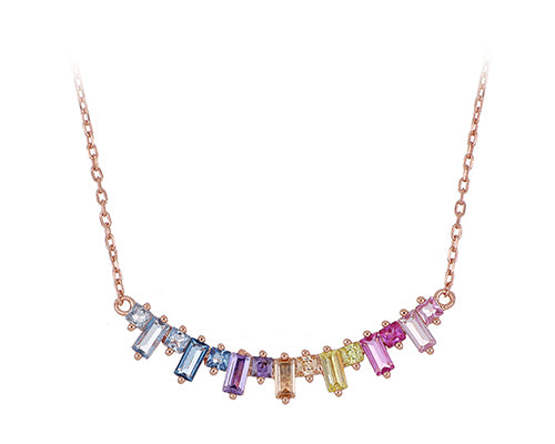 Hearts Milan necklace Cool Vertigo Dolly Park Collection 925 silver finish PVD rose gold cubic zirconia 24978569