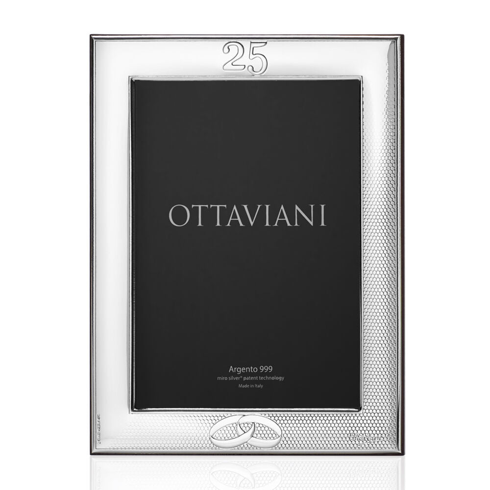 Ottaviani 25 års ægteskab 13x18 cm sølv laminat 999 5014a