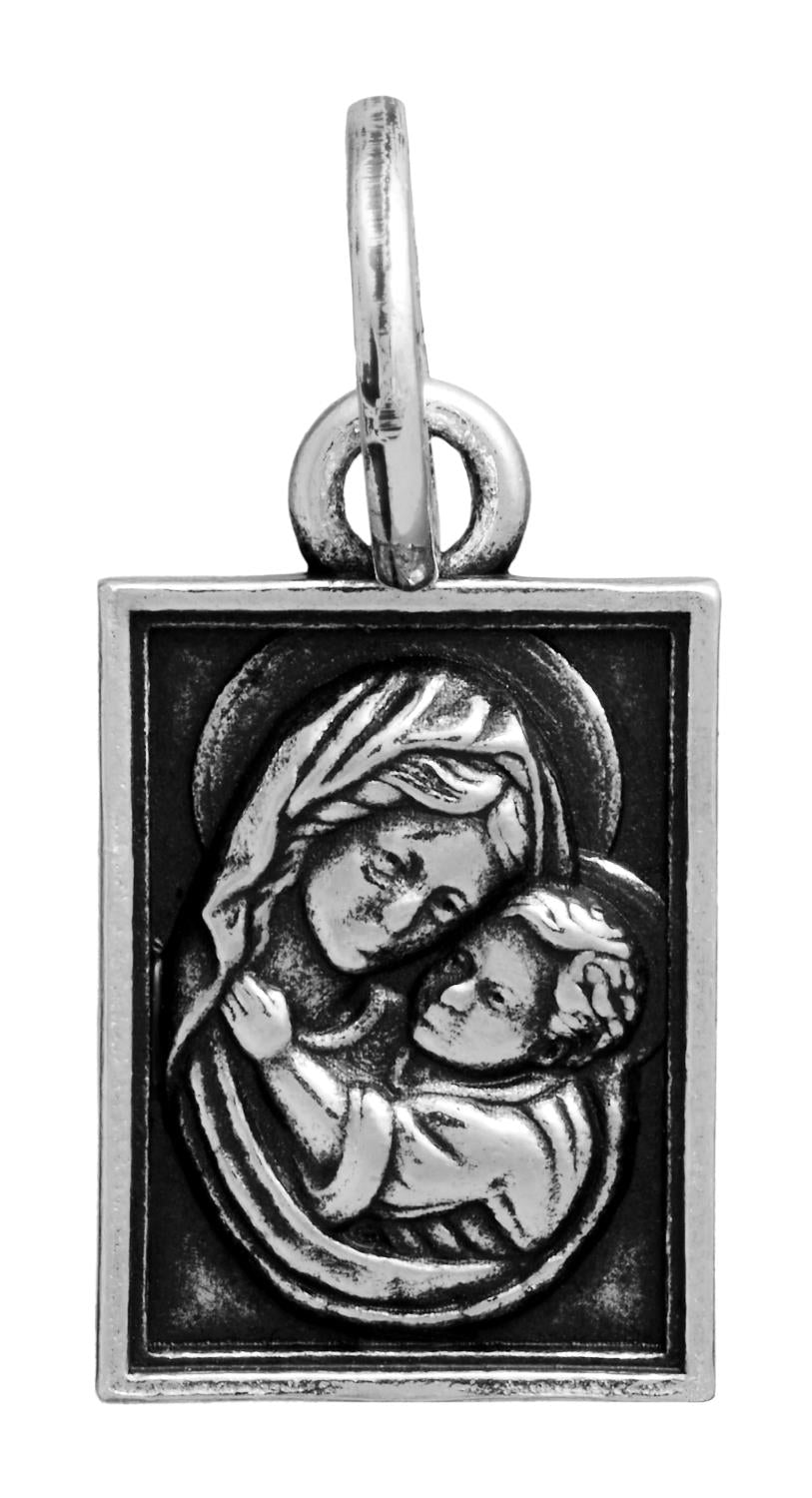 Giovanni Raspini Charm Pendentif Vierge à l'Enfant Grand Argent 925 11715