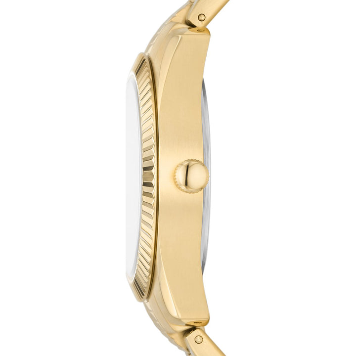 Skamielina Scarlette zegarek 32 mm srebrny kwarc stalowy wykończenie pvd żółte złoto ES5199