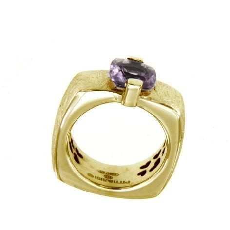 Pitti a Sisi Rainbow Ring Silver 925 Finish PVD Gold Yellow Quartz Purple A 8593G/086
