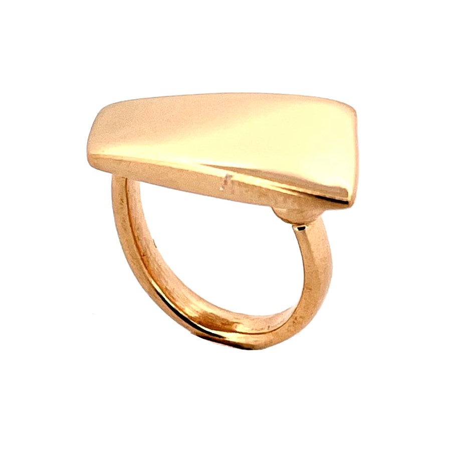 Pitti a Sisi Cuspide Ring Stonehenge Silver 925 Finish PVD Gold Yellow A 9674G