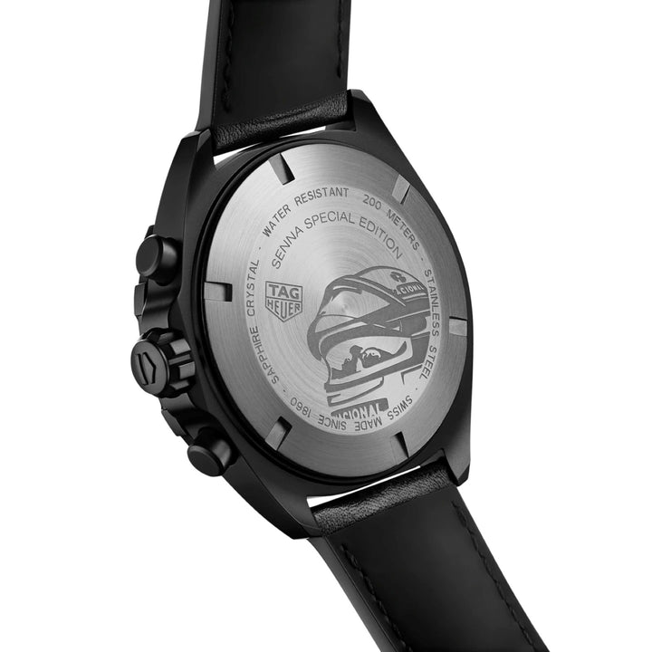 Tag Heuer Clock Formuła 1 x Senna 43 mm szary kwarc stalowy wykończenie pvd czarny caz101aj.fc6487