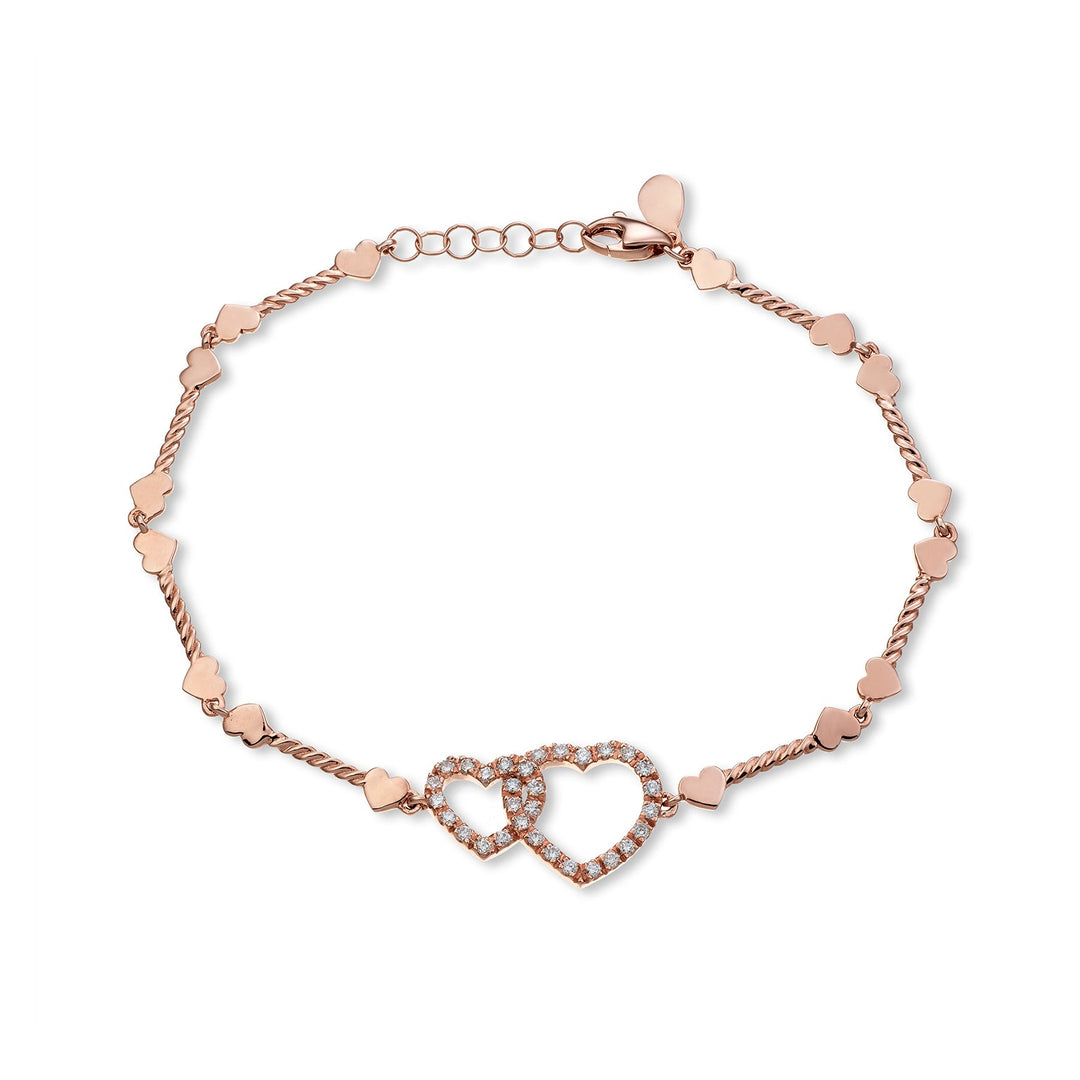 Golay bracelet with hearts and hearts hooked