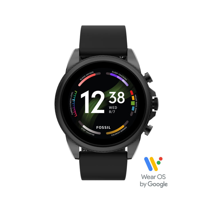 Skamielnik Smartwatch Gen 6 zegarek z czarnym silikonowym paskiem FTW4061