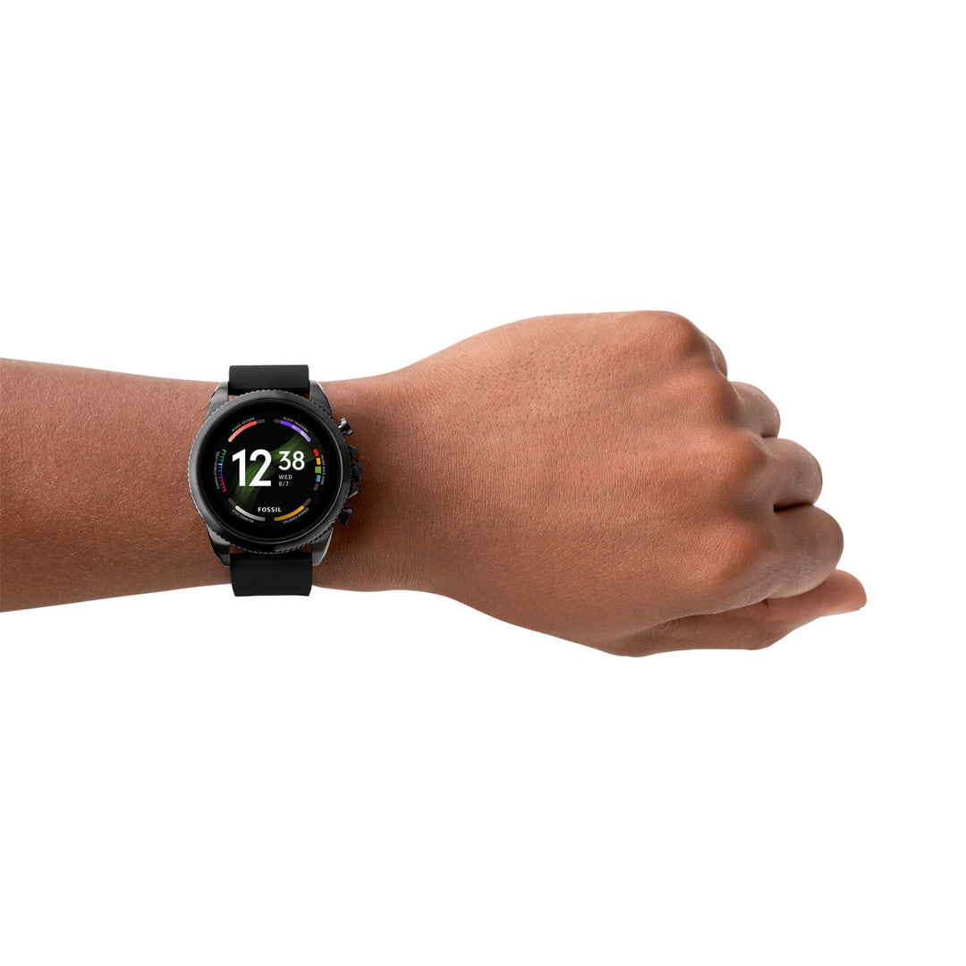 Skamielnik Smartwatch Gen 6 zegarek z czarnym silikonowym paskiem FTW4061