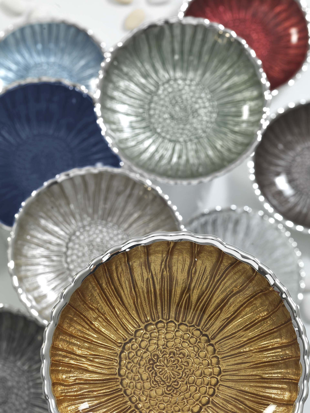 Argenesi Sunflower Flat D. 14 cm srebrny szklany piasek 0,02039