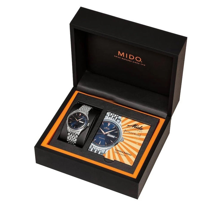 Mido Multifort PowerWind Watch Limited Edition 1954 Piece 40 mm Automatyczna niebieska stal M040.408.11.041.00