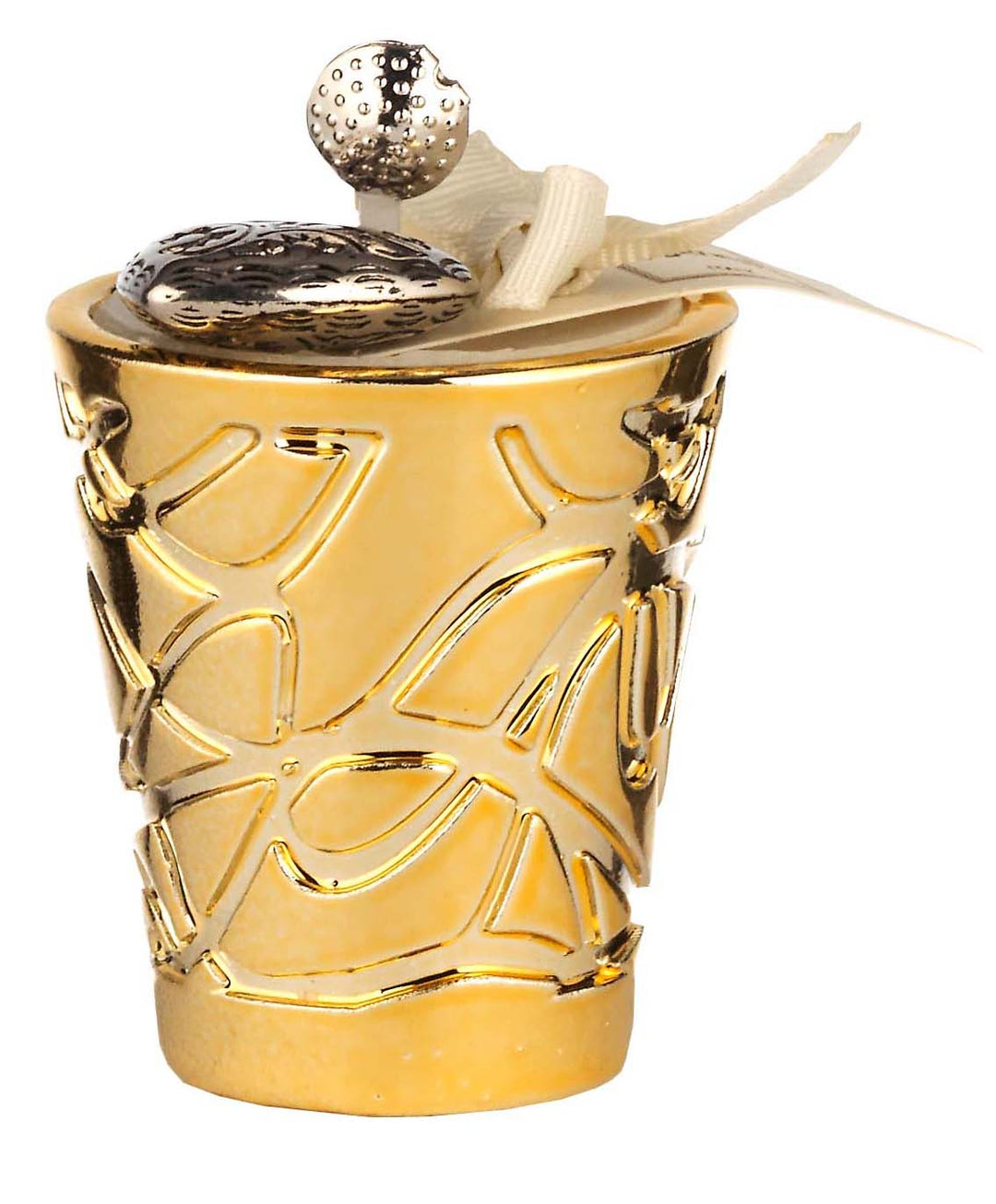 Argeni resin candle Fragrance 6cm H.5,5cm Lines Gold 0.03151