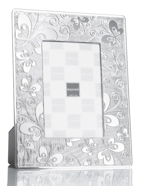 Argenesi Glass Frame Butterfly Int.10x10cm est.18x18cm sølv 0.013551
