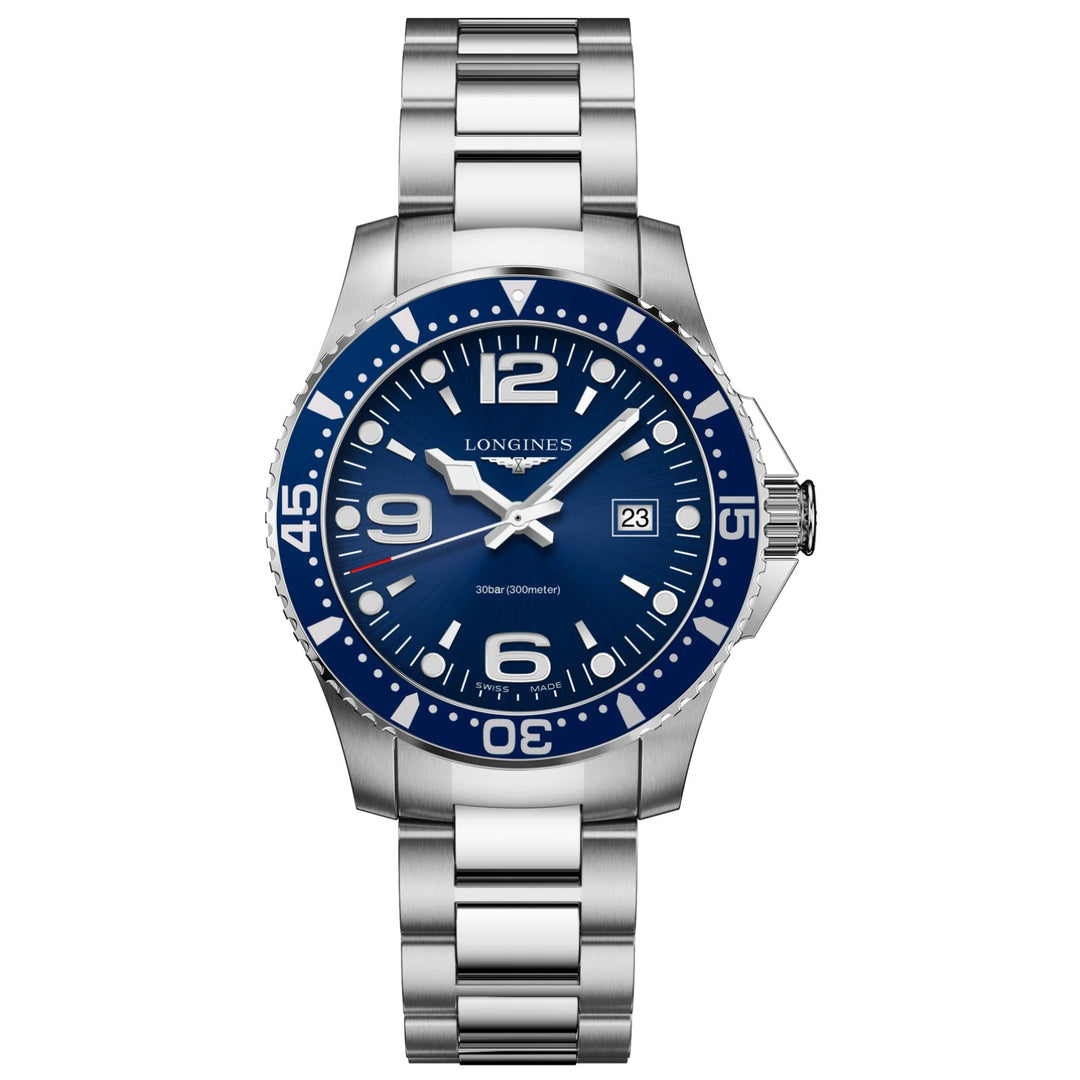 Longines Hydroconquest Watch 39mm Blue Quartz Stahl L3.730.4.96.6