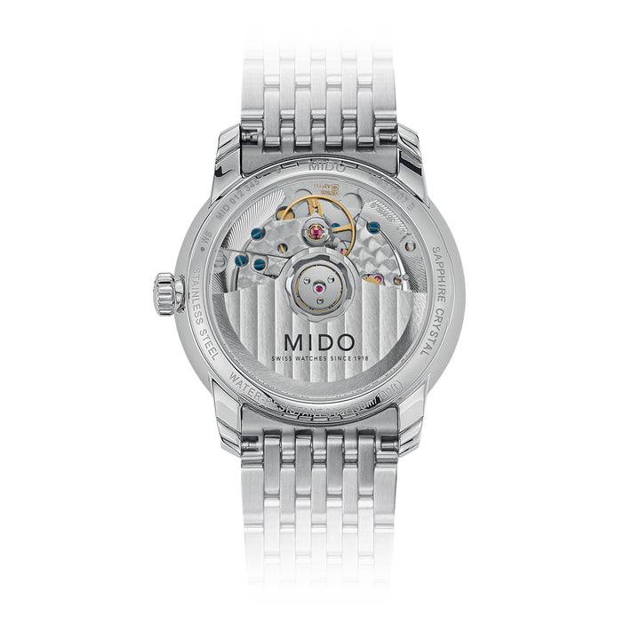 Mido Watch Baroncelli Heritage Lady 33 mm Bianco Automatyczna stal M027.207.11.016.00