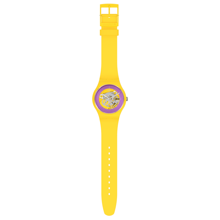 Swatch Purple Rings Yellow Originals Nieuwe Gent Biosourced 41 mm SO29J100