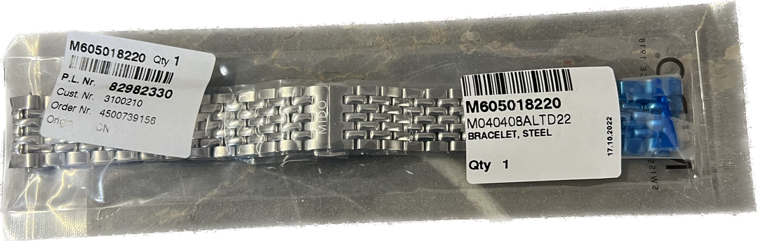 Mido Multifory Steel Strap Grain de Riz M605018220 Pouze pro Mido M040.408.11.041.00