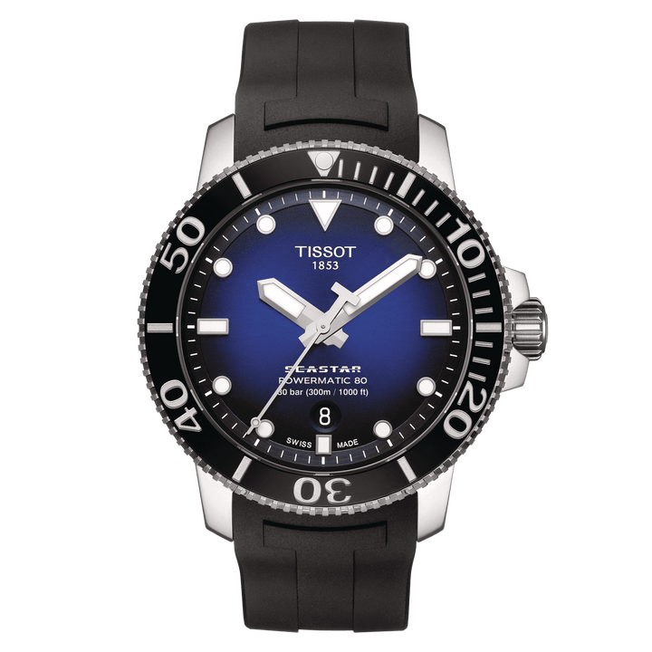 Tissot Watch Seastar 1000 Powermitic 80 43 mm Niebieski automatyczny stal T120.407.17.041.00