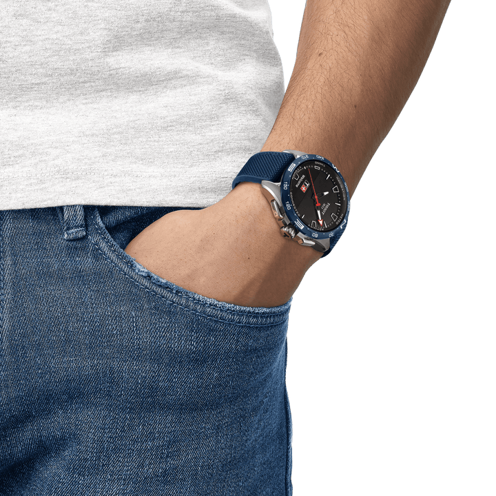 Tissot Clock Smartwatch T-Touch Connect Solar Blue T121.420.47.051.06