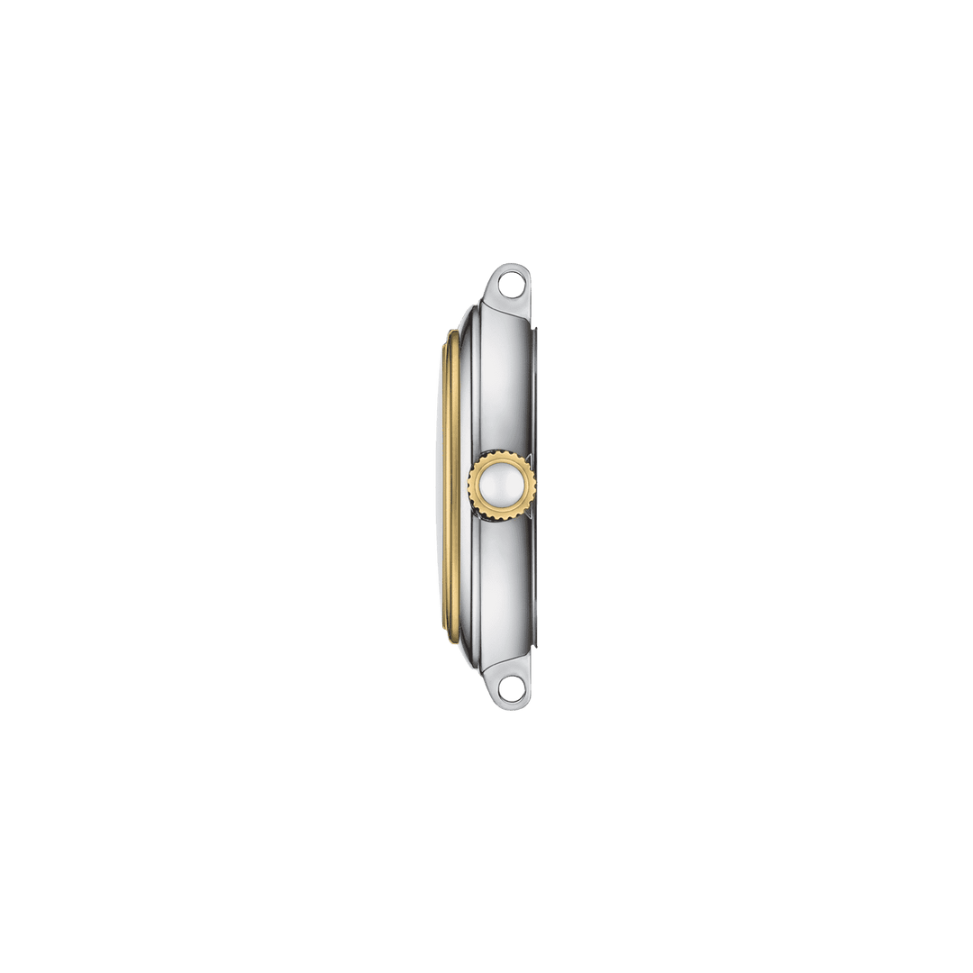 Tissot Beautiful Watch Small Lady 26mm White Quartz Steel PVD dokončí žluté zlato T126.010.22.013.00