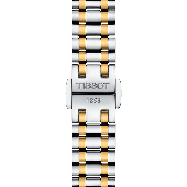 Tissot Beautiful Watch Small Lady 26mm White Quartz Steel PVD dokončí žluté zlato T126.010.22.013.00