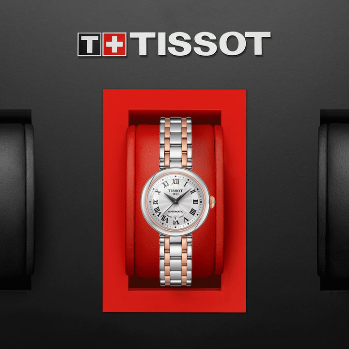 Tissot Piękny zegar Automatyczny 29 mm Automatyczne białe stalowe PVD Wykończenia różowe złoto T126.207.22.013.00