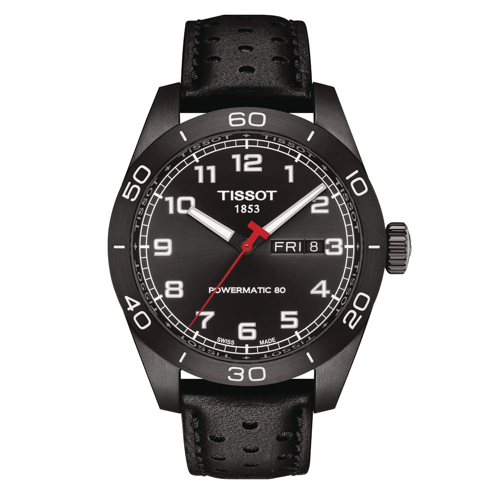 Tissot Watch PRS 516 Powermitic 80 42 mm czarne automatyczne stalowe wykończenie Pvd Czarny T131.430.36.052.00