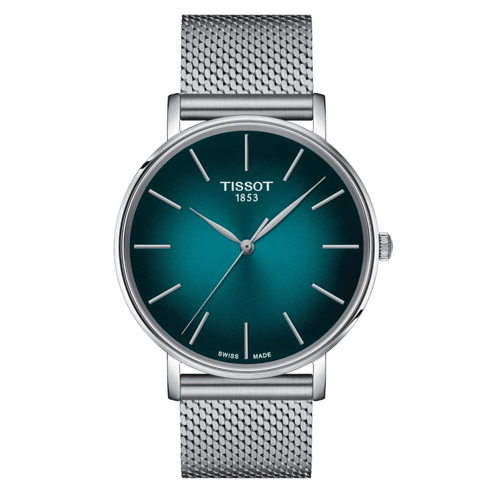 Tissot EveyTime 40mm Watch Green Quartz Steel T143.410.11.091.00