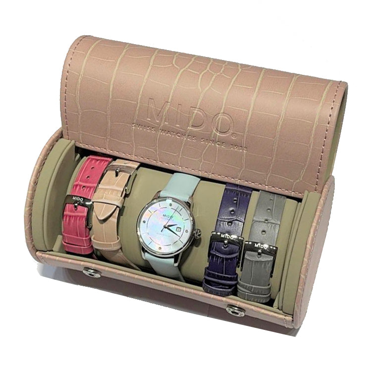 Mido Watch Baroncelli Signature Lady Colours Box Special Edition 30mm Automatisk Motherperper Steel M037.207.16.106.00