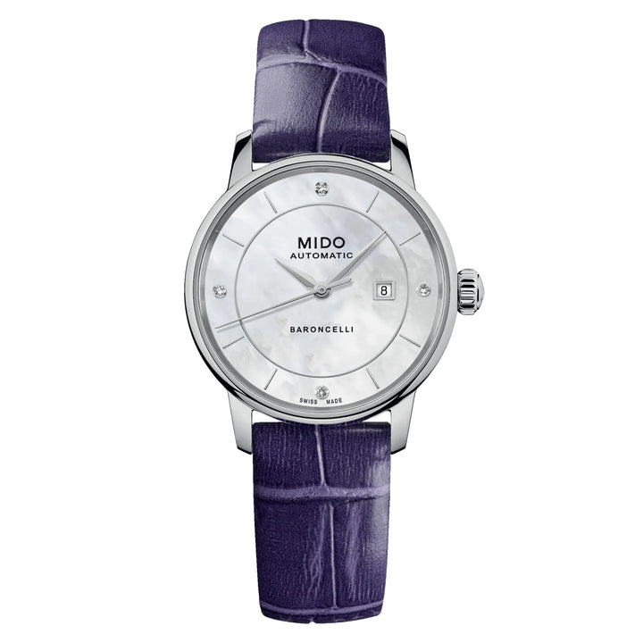 Mido Watch Baroncelli Signature Lady Colours Box Special Edition 30mm Automatisk Motherperper Steel M037.207.16.106.00
