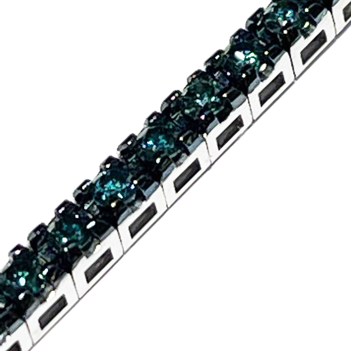 Bracelet en sida en or blanc 18 carats et diamants bleus 2,04ct M5188-3BB 0208BR