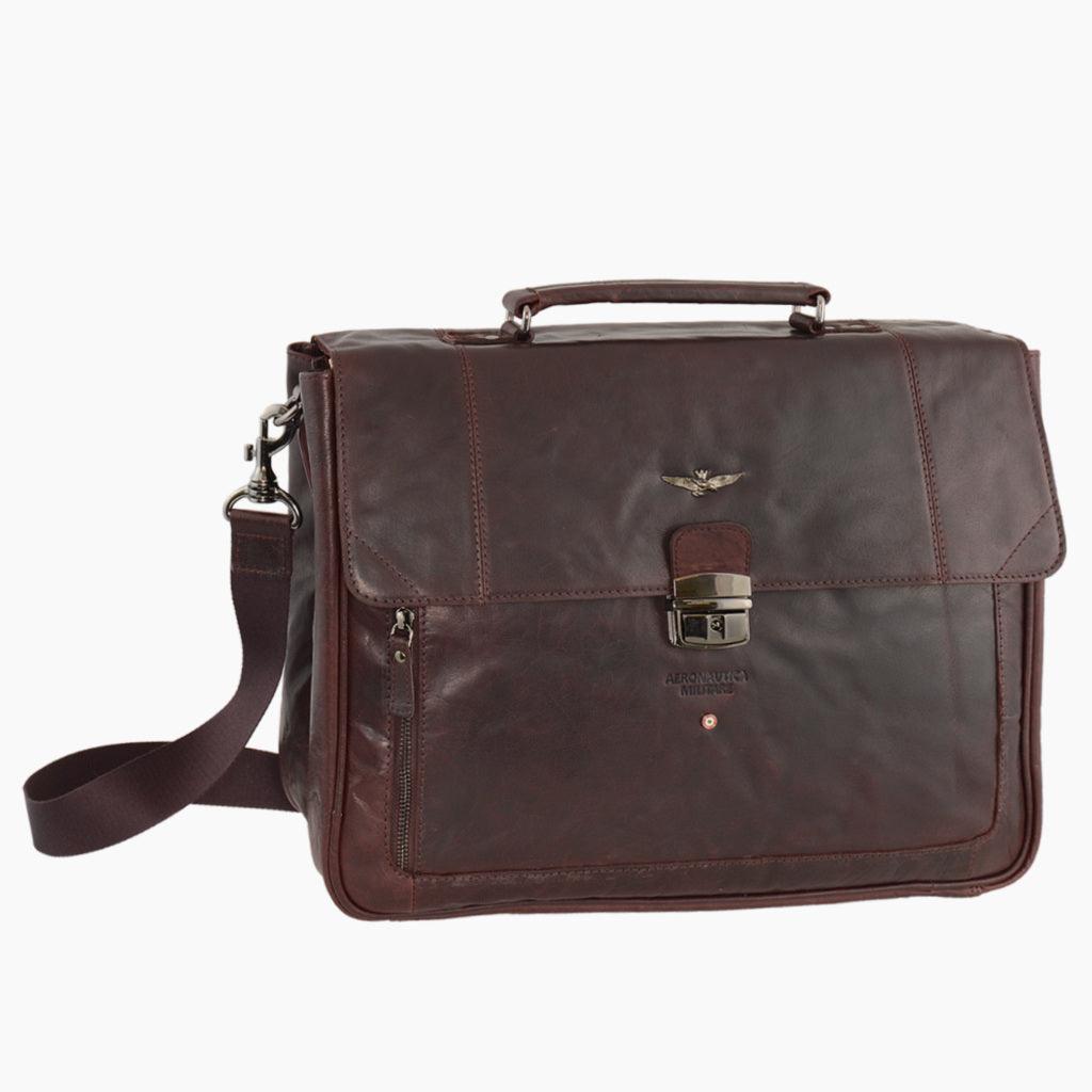 Aeronautica Militare Professionelle Laptop-Aktentasche Vintage AM304-MO – Capodagli 1937