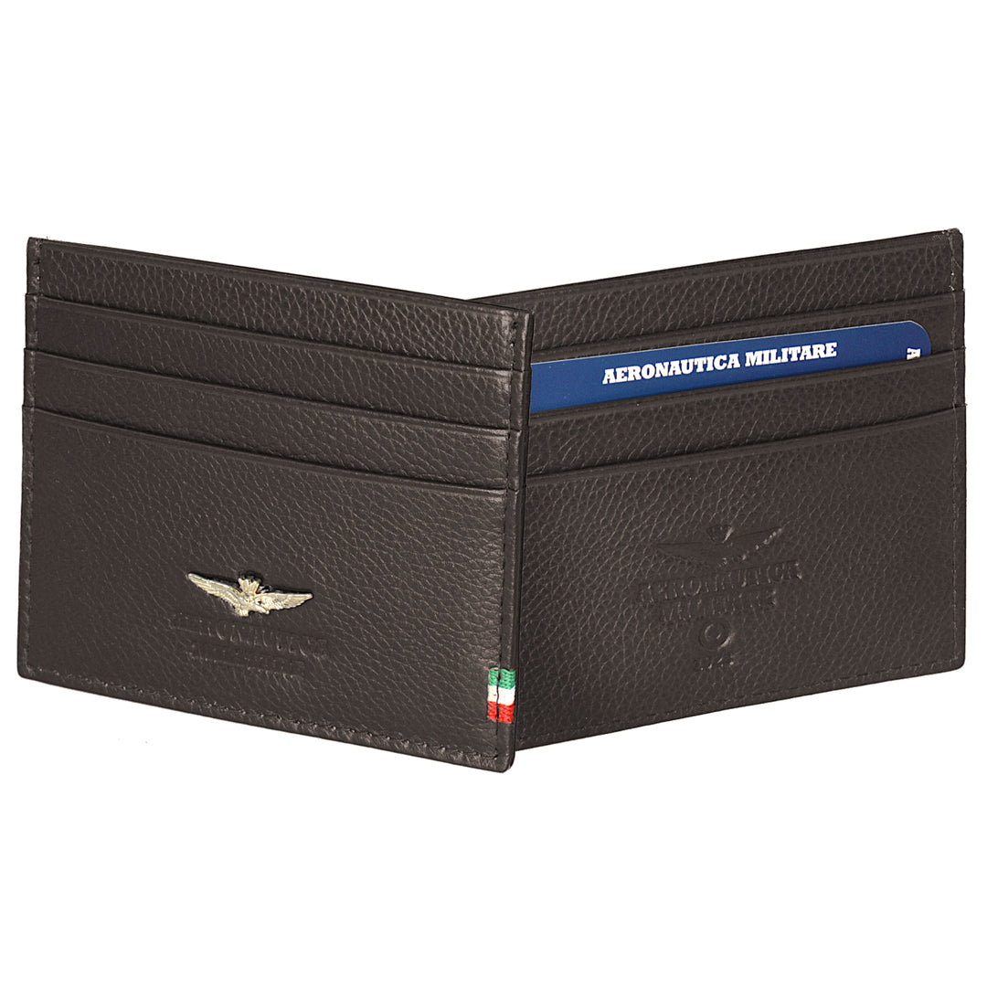 Porte-cartes de crédit Aeronautica Militare en cuir AM106-MO