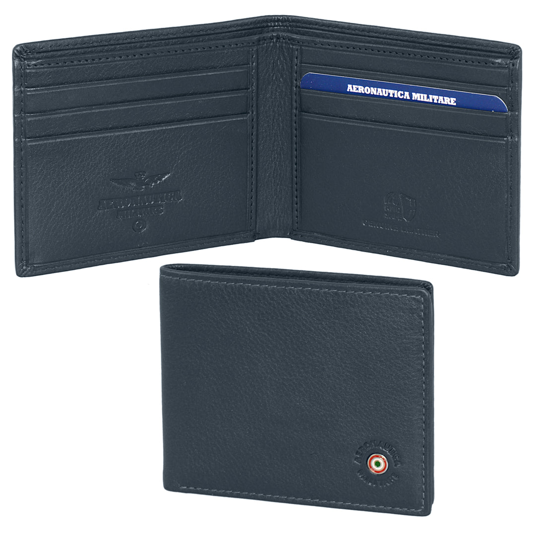 Kožená peněženka letectva s kreditními kartami AM130-BL