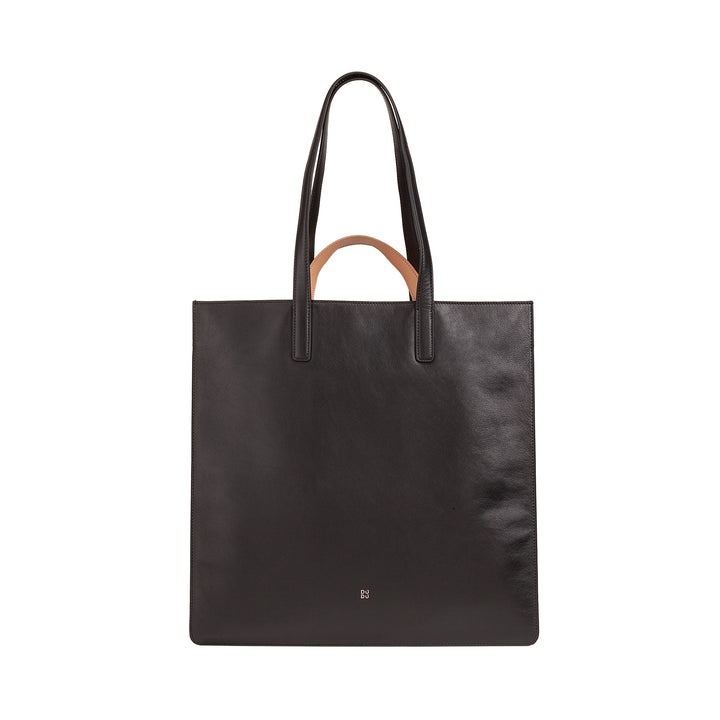 DuDu Měkká dámská taška, nákupní taška v barevné kůži, dvojitá držadla, elegantní taška na rameno, velká kabelka