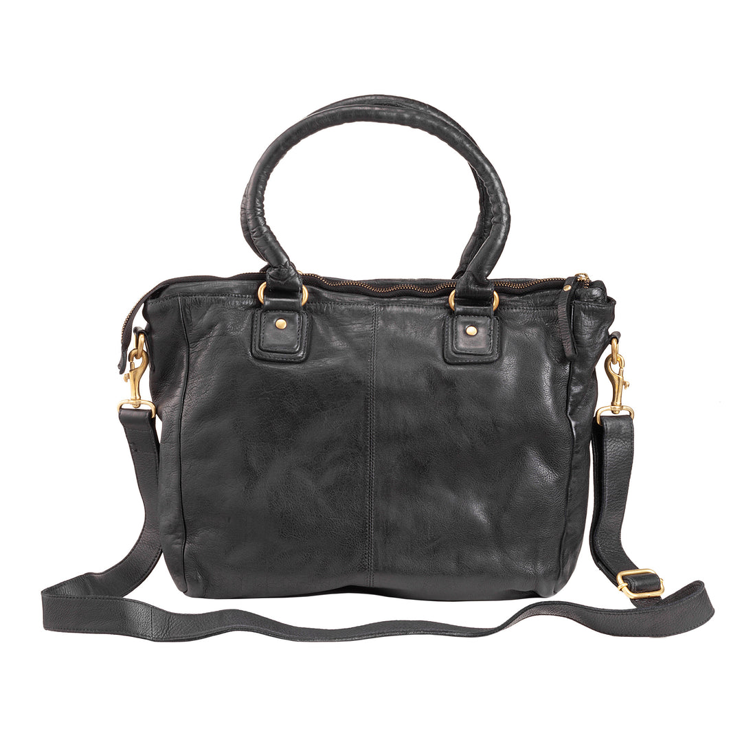 DUDU Women's Vintage Handbags Crossbody Bags Genuine Leather Multipockets Zip and Handles