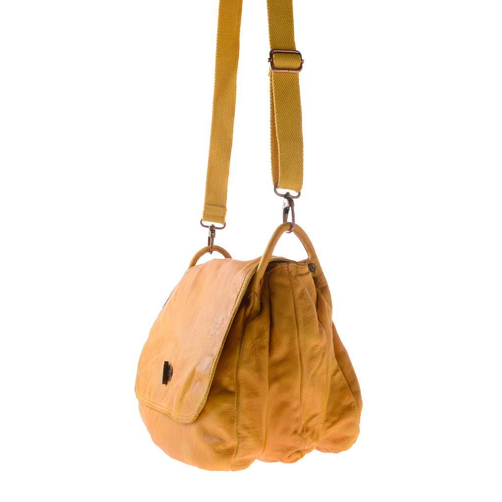 Duża myta skórzana torba na ramię z klapką z klapą DuDu